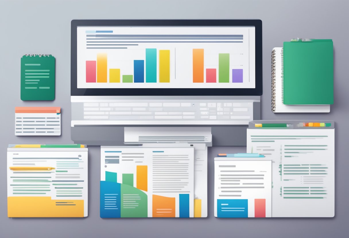 A stack of proposal cover letters with bold formatting tips and examples displayed on a computer screen
