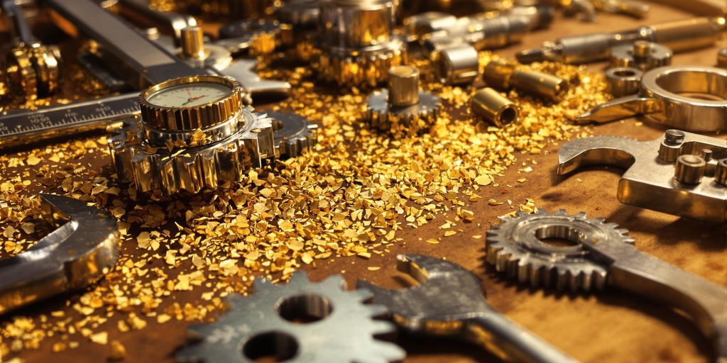 Machinist tools and gears.