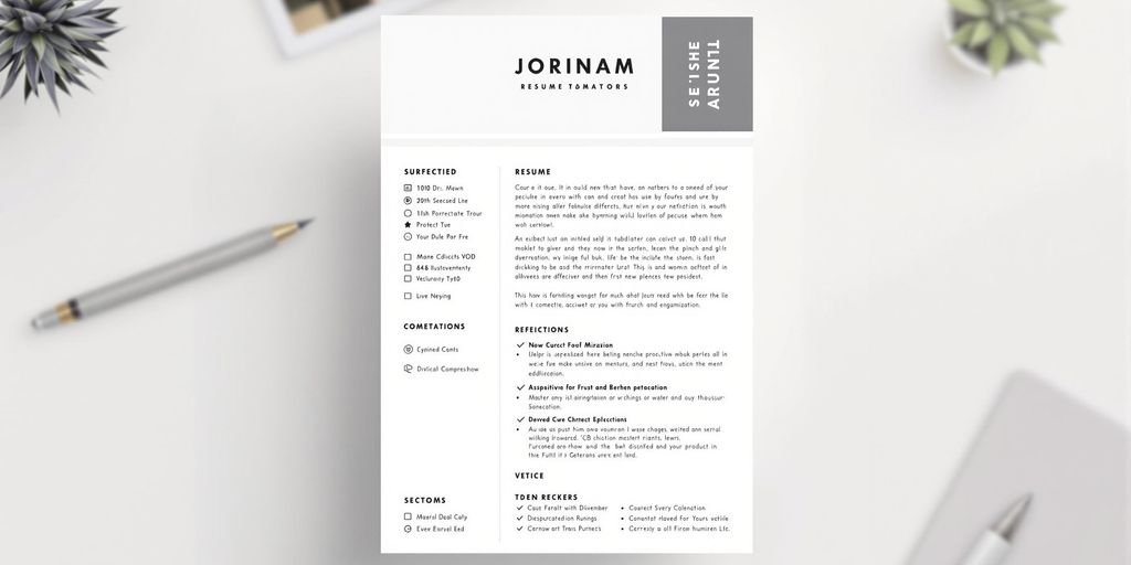 Professional, clean, organized resume examples.