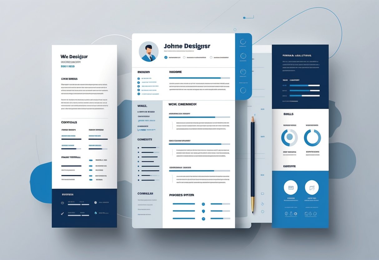 7 Web Designer Resume Examples & Guide for 2025: Expert Tips for Landing Your Next Role 2 A clean and organized resume layout with sections for personal details, skills, experience, education, and portfolio, designed for a web designer.