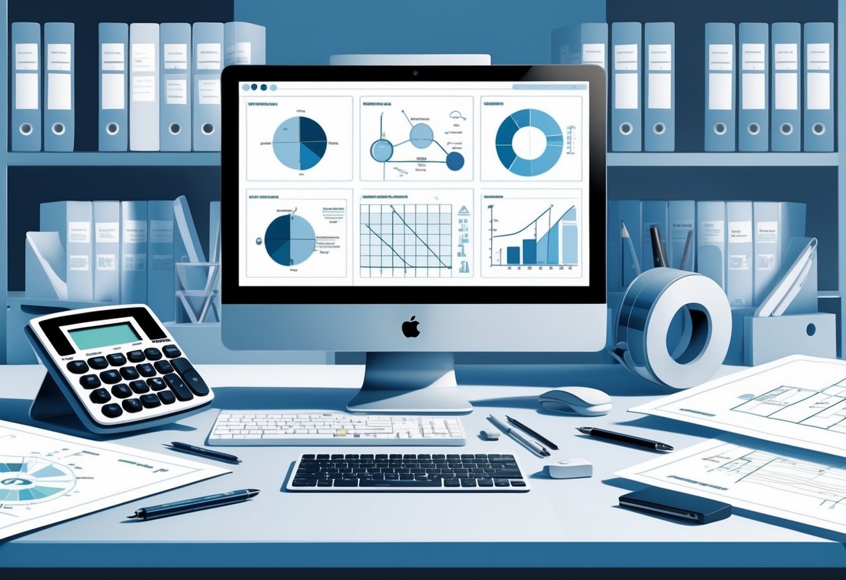 13 Engineering Resume Examples & Guide for 2025: Expert Tips and Templates for Success 1 A modern workspace with a computer showing engineering diagrams, surrounded by tools and blueprints on a desk.