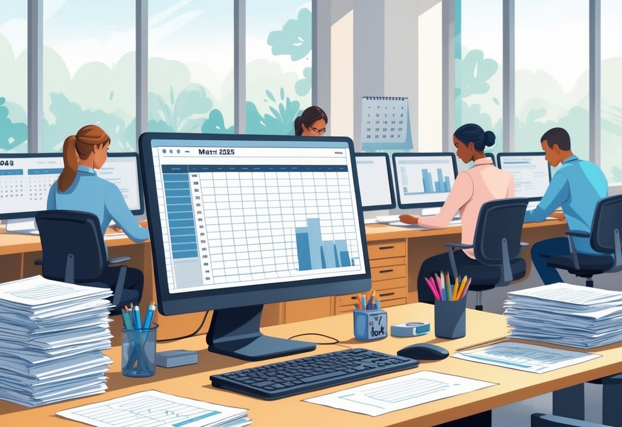 11 Data Entry Clerk Resume Examples - March 2025: Top Samples and Writing Tips 1 An office scene with data entry clerks working at desks with computers and paperwork in a well-lit workspace.
