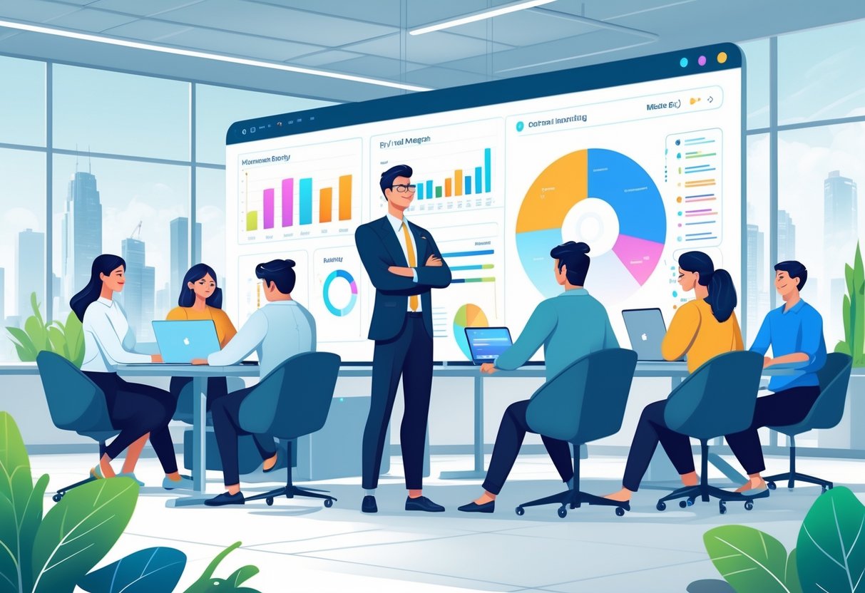 10 Project Manager Resume Objective and Summary for 2025: Examples to Help You Stand Out 1 A project manager leading a team in a modern office with digital charts and devices, collaborating on project planning.