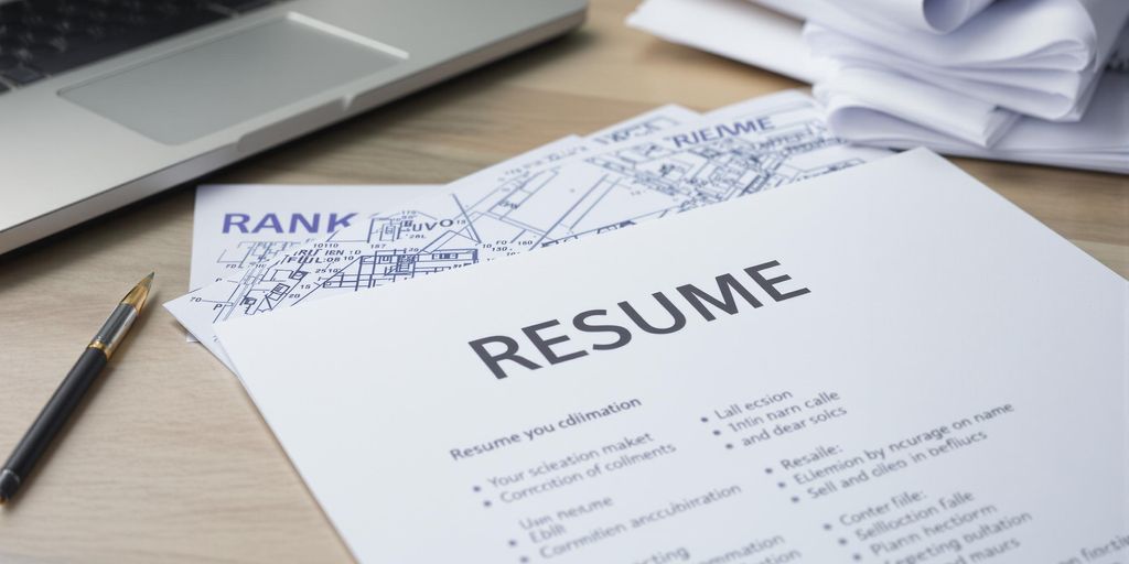 Controls engineer resume example on a table.