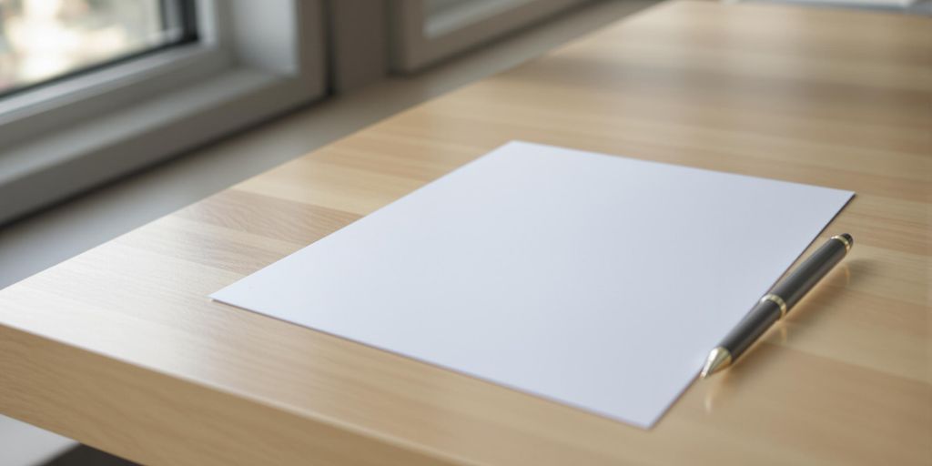 Modern letter on a desk