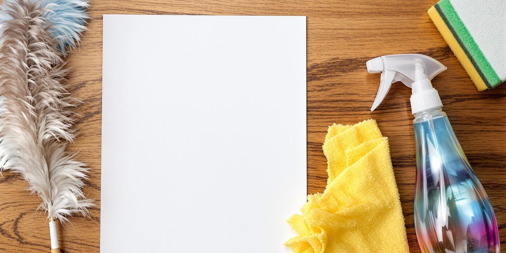 Cleaning tools and a professional, crisp cover letter.