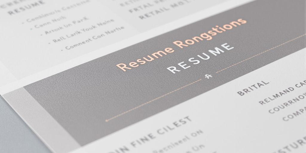 Illustrative image of a resume with merchandising elements.