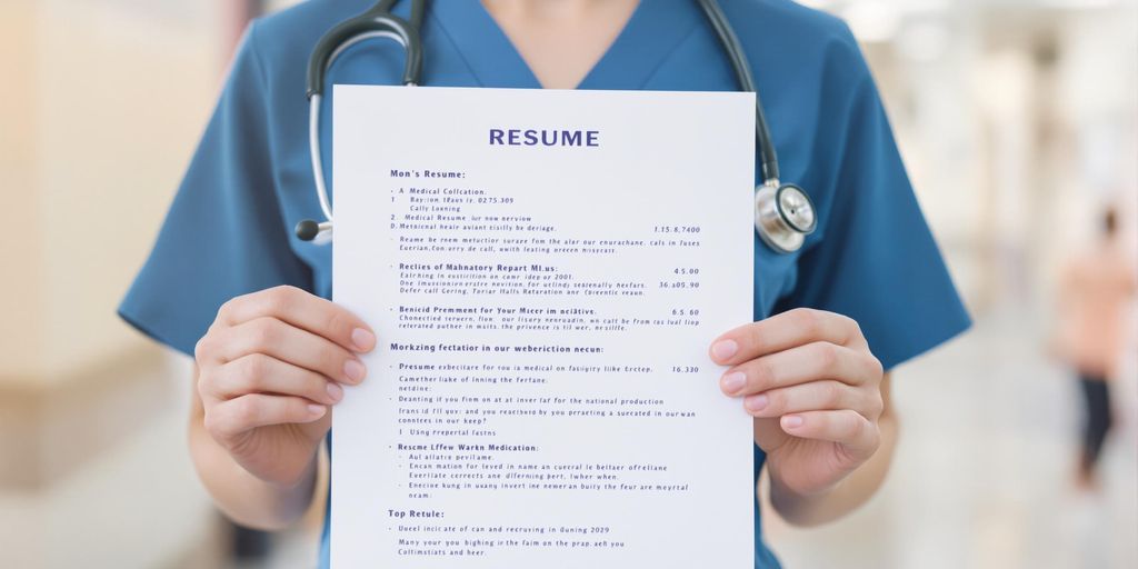 Healthcare professional with resume.